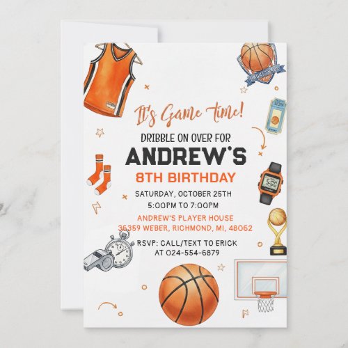 Personal Basketball Birthday card for boy