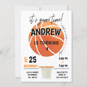 Personal Basketball Invitation Birthday Party