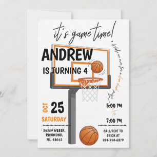 Personal Basketball Invitation Birthday Party