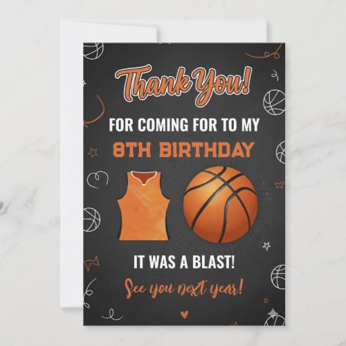 Personal Basketball Thank you card