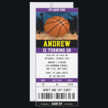 Personal Basketball Ticket Birthday Sport Invitation<br><div class="desc">Get ready to celebrate with our Personal Basketball Ticket Birthday Sport Invitation! Perfect for any basketball fan, this custom invitation is designed to look like an authentic game ticket, adding an exciting and sporty touch to your special event. Featuring dynamic basketball-themed graphics and fully customizable details, this invitation will make...</div>