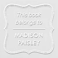 Personal Belonging Library Book Custom Embosser