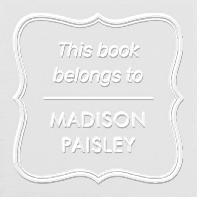 Personal Belonging Library Book Custom Embosser (Design)
