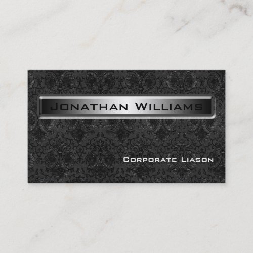 Personal Black  White Business Cards