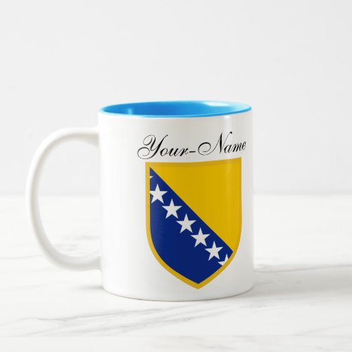 Personal Bosnia Flag Two_Tone Coffee Mug