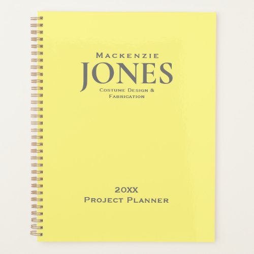 Personal Brand Business Logo Modern Yellow Gray Planner