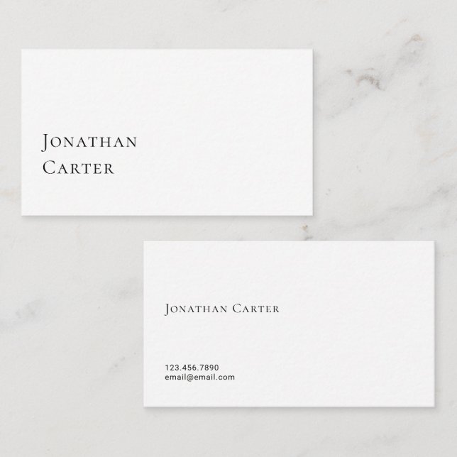Personal Brand Card Minimalist Simple Modern  (Front/Back)