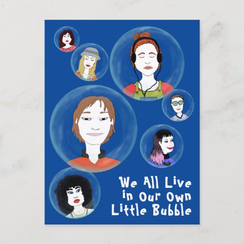 Personal Bubbles _ People Postcard