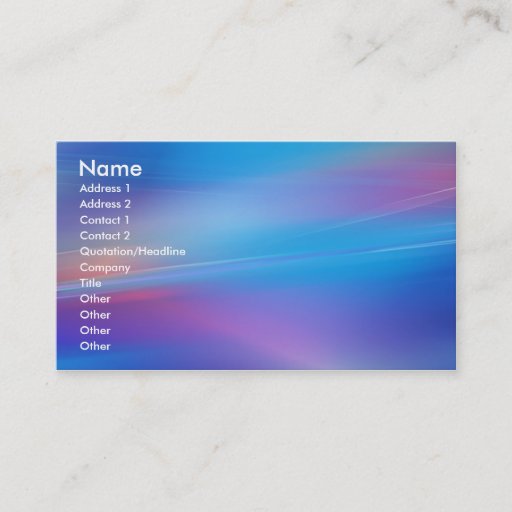 Customizable Personal Business Card