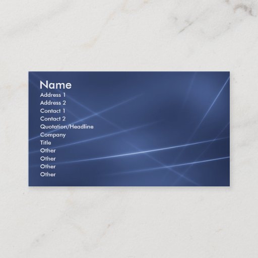 Customizable Personal Business Card