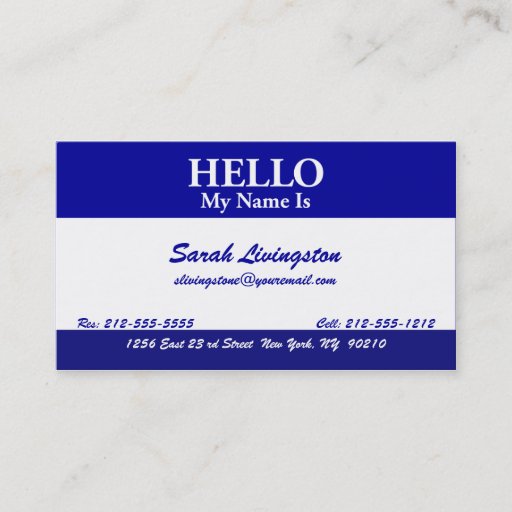 Customizable Personal Business Card 4 Template