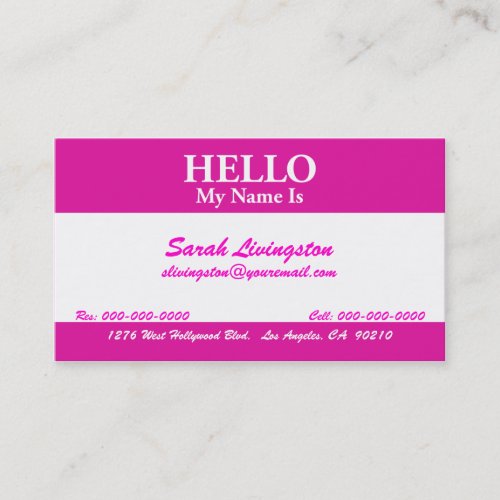 Personal Business Card 6 Template