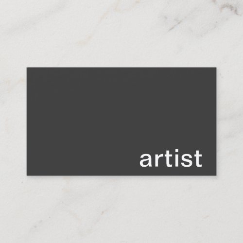 Personal Business Card (Artist)