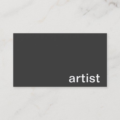 Customizable Personal Business Card (Artist)