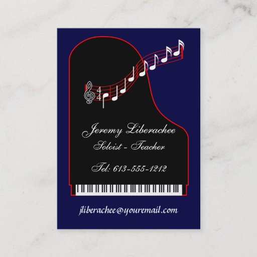 Customizable Personal - Business Card Piano II