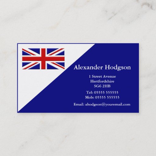 Customizable Personal Business Card - United Kingdom