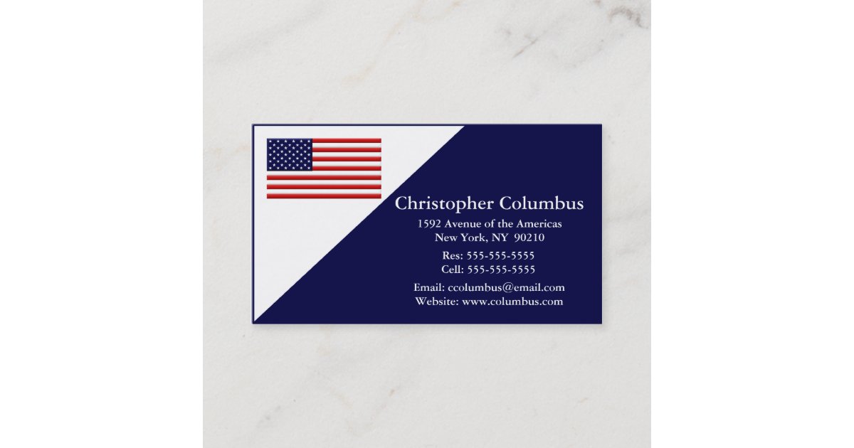 Personal Business Card USA