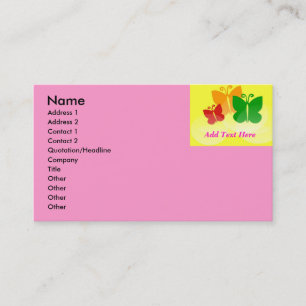 PERSONAL BUTTERFLY BUSINESS CARDS