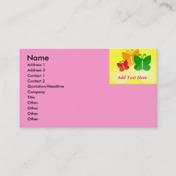 Personal Butterfly Business Cards by Baysideimages at Zazzle