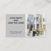 Personal Calling Card: Couples w Home Photo Business Card (Front)
