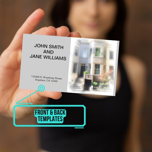 Personal Calling Card Couples w Home Photo Business Card