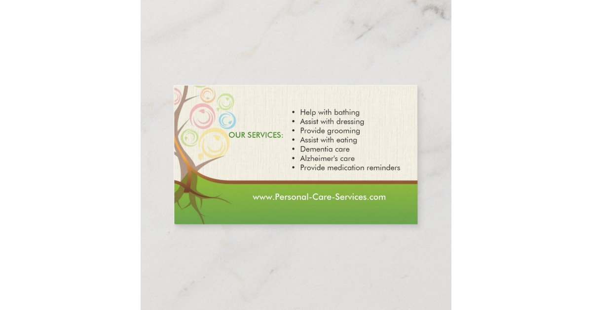 Personal Care Services Business Card Zazzle
