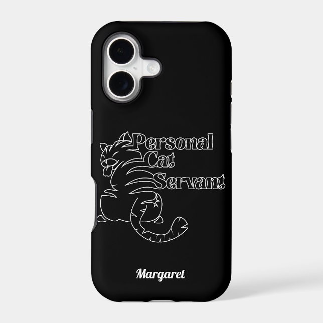 Personal Cat Servant Custom Name Iphone Case (Back)
