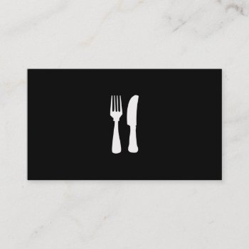 Personal Chef Bw Business Card by pixelholicBC at Zazzle