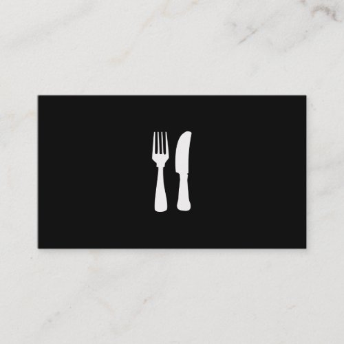 Personal Chef BW Business Card