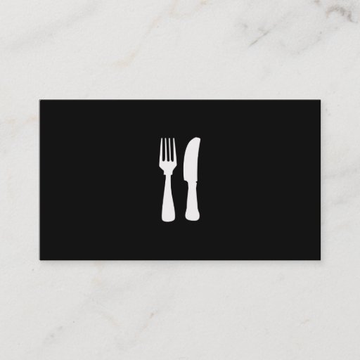 Customizable Personal Chef BW Business Card