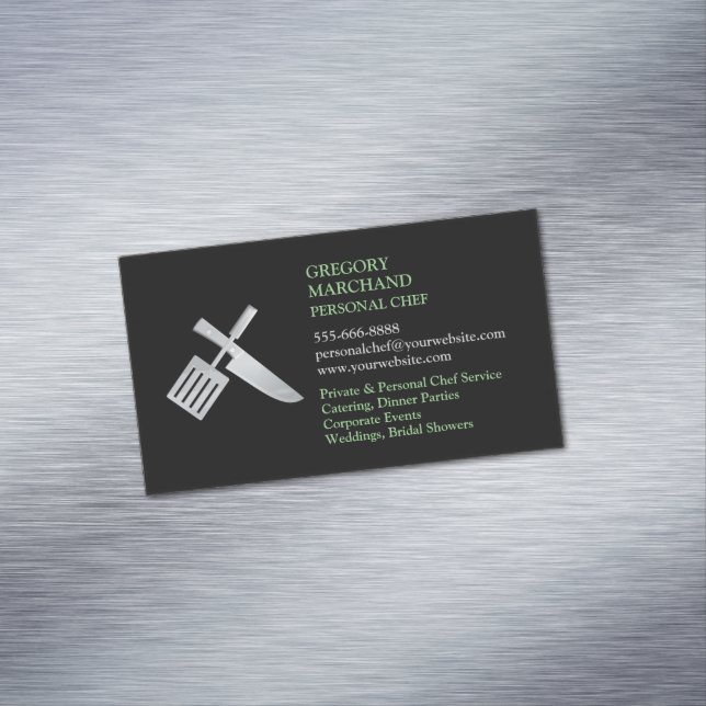 Personal Chef Catering Business Card Magnet (In Situ)