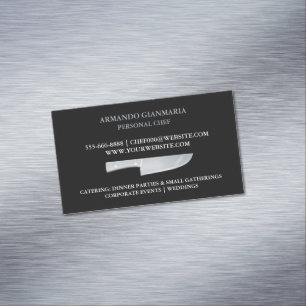 Personal Chef Catering Business Card Magnet