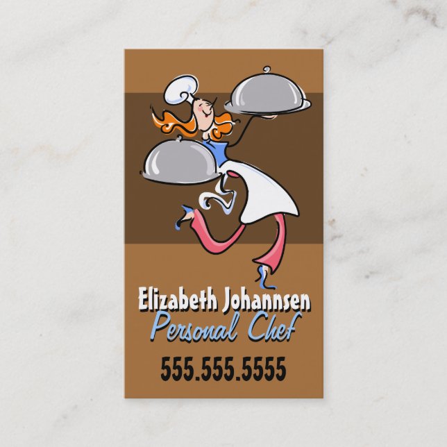 Personal Chef.Catering.Meal Delivery.Service Business Card (Front)