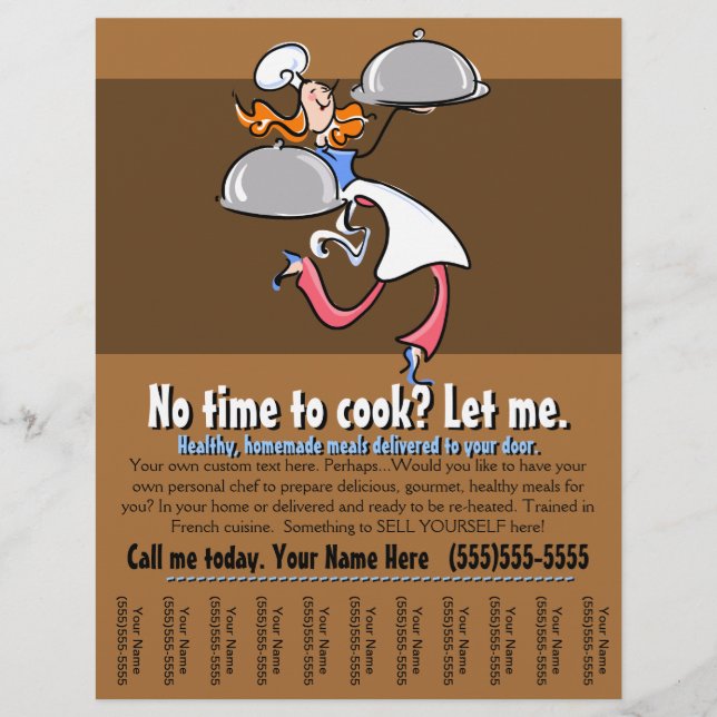 Personal chef.Catering.Pre-made meals.business Flyer (Front)