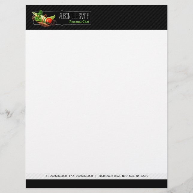 Personal Chef/catering Service/Cook service Letterhead (Front)