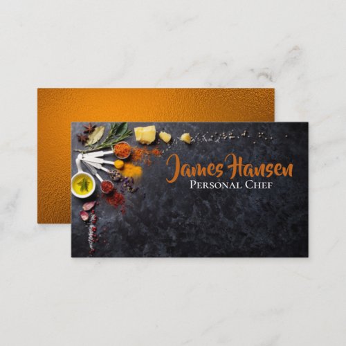 Personal Chef Catering Spices Design  Business Card