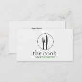 Personal Chef Elegant Catering Simple Modern Business Card (Front/Back)