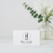 Personal Chef Elegant Catering Simple Modern Business Card (Standing Front)