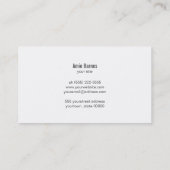 Personal Chef Elegant Catering Simple Modern Business Card (Back)