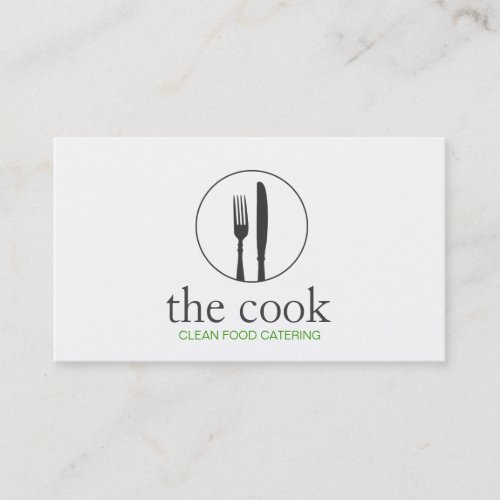 Personal Chef Elegant Catering Simple Modern Business Card Templates