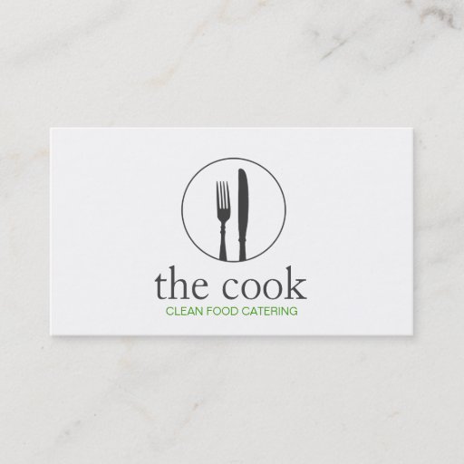 Customizable Personal Chef Elegant Catering Simple Modern Business Card Templates