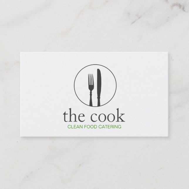 Personal Chef Elegant Catering Simple Modern Business Card (Front)