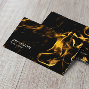 Personal Chef Flaming Fire Catering Business Card