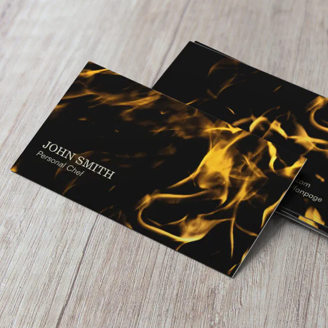 Personal Chef Flaming Fire Catering Business Card | Zazzle