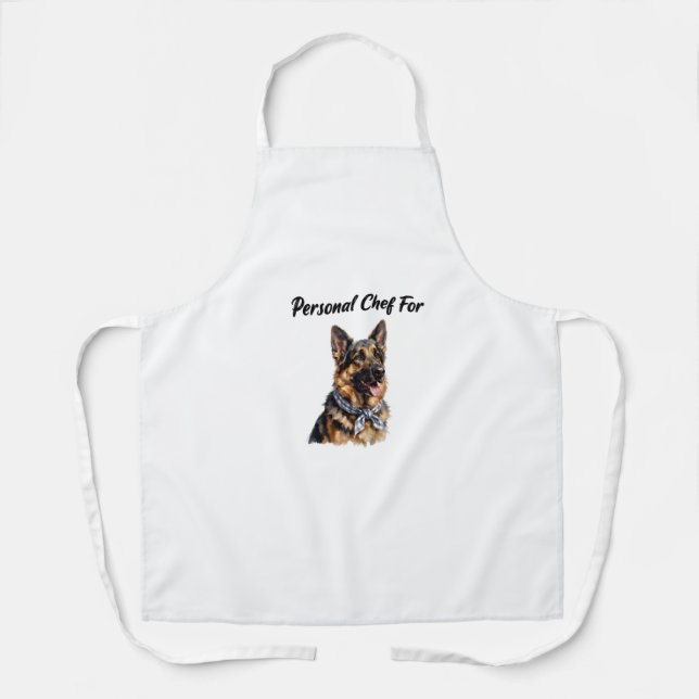 Personal Chef German Shepherd Personalized Apron (Front)