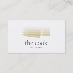 Personal Chef Knife Catering Class Instrutction Business Card