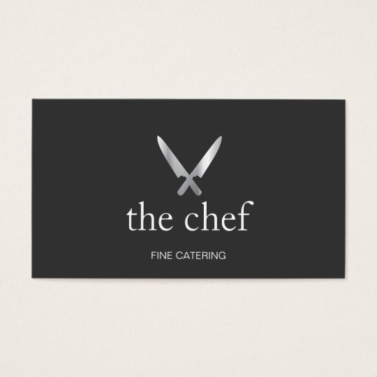Personal Chef Knife Logo Simple Culinary Catering Business Card Personal Chef Knife Logo Simple Culinary Catering Business Card