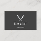 Personal Chef Knife Logo Simple Culinary Catering Business Card (Front)