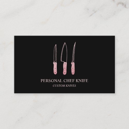 Personal Chef knife types Business Card