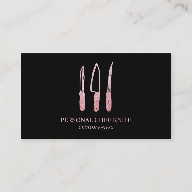 Personal Chef knife types Business Card (Front)